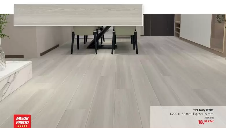 Suelo Vinilico  'SPC Ivory White'