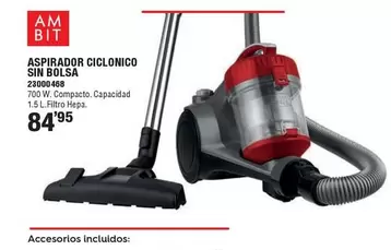 Ambit - Aspirador Ciclonico Sin Bolsa