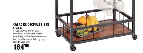 Carro De Cocina 3 Piscos 