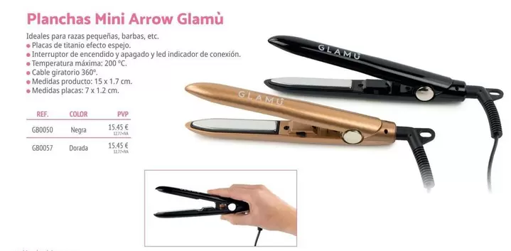 Planchas Mini Arrow Glamú
