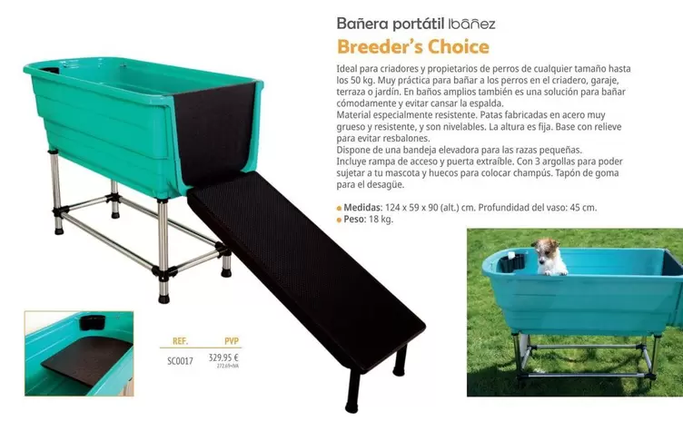 Banera Portátil Bañera Portátil Ibañez Breeder's Choice 