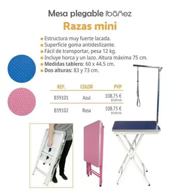 Ibanez - Mesa Plegable Razas Mini