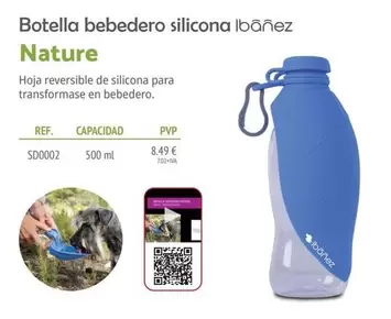 Nature - Botella Bebedero Silicona Ibanez