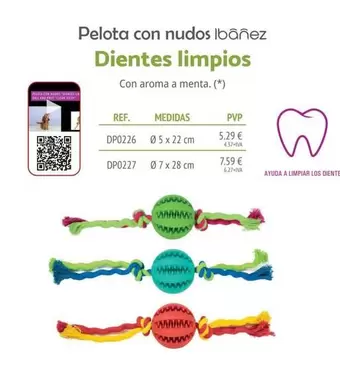 Pelota Con Nudos Ibanez Dientes Limpio