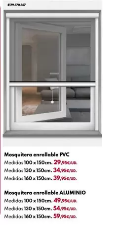 Mosquitera Enrollable Pvc / Aluminio 