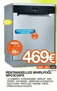Whirlpool - Rentavaixelles WFC3C34PX