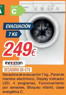 Infiniton - Secadora  SD-C7V
