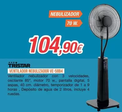 Tristar - Ventilador Nebulizador Ve-5884