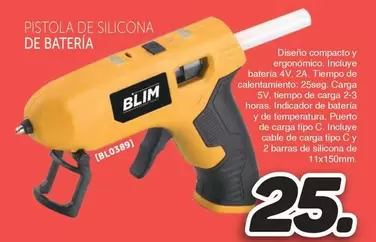 Blim - Pistola De Silicona De Batería