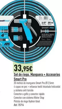 Set De Riego. Manguera + Accesorios Smart Pro