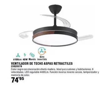 Ventilador De Techo Aspas Refractiles