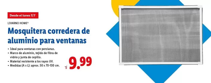 Livarno Home - Mosquitera Corredera De Aluminio Para Ventanas