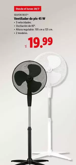 SilverCrest - Ventilador De Pie 45 W