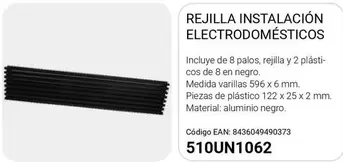 Rejilla Instalación Electrodomesticos