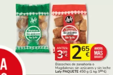 Laly - Bizcochos De Zanahoria O Magdalenas Sin Azúcares Y Sin Leche