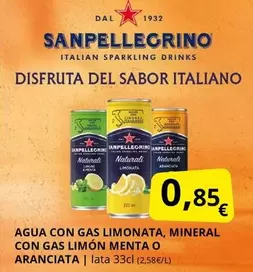 Disfruta - Agua Con Gas Limonata, Mineral Con Gas Limon Menta O Aranciata