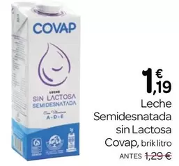 Covap - Leche Semidesnatada Sin Lactosa