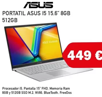 Asus - Portatil 15 15.6" 8GB 512GB