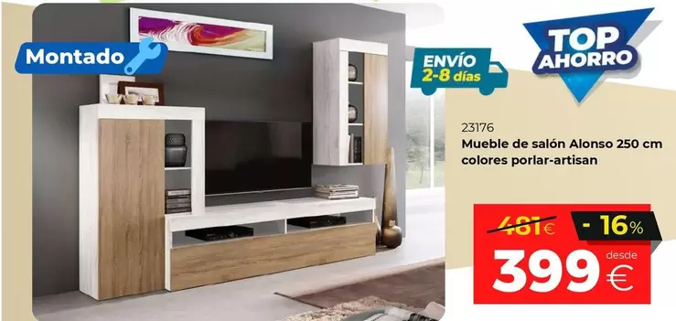 Mueble de salón Alonso 20 cm colores por la ration