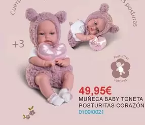 Muñeca Baby Toneta Posturitas Corazón
