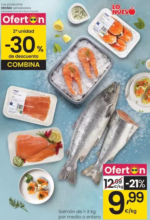 Eroski - Salmón De 1-3 Kg Por Medio O Entero