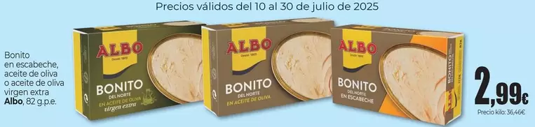 Albo - Bonito En Escabeche, Aceite De Oliva O Aceite De Oliva Virgen Extra