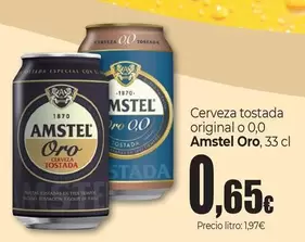 Amstel - Cerveza Tostada Original O 0,0 Oro