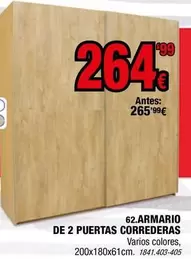 Armario De 2 Puertas Correderas