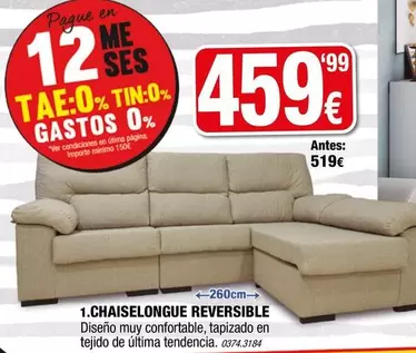 Chaiselongue Reversible