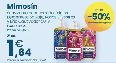 Mimosín - Suavizante Concentrado Origins Bergamota Salvaje