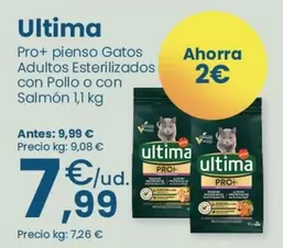 Affinity - Última Pro+ Pienso Gatos Adultos Esterilizados Con Pollo O Con Salmon