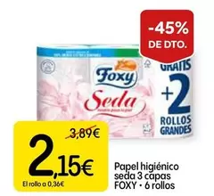 Foxy - Papel Higiénico Seda 3 Capas