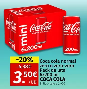 Coca-Cola - Coca Cola Normal Zero O Zero-zero Pack De Lata 6x