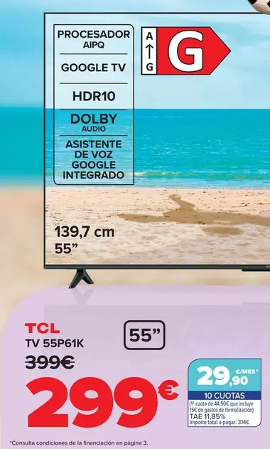 TCL - Tv 55P61K
