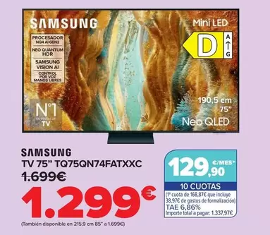 Samsung - Tv 75" TQ75QN74FATXXC