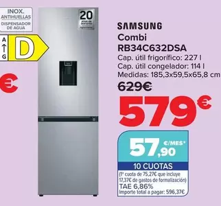 Samsung - Combi RB34C632DSA