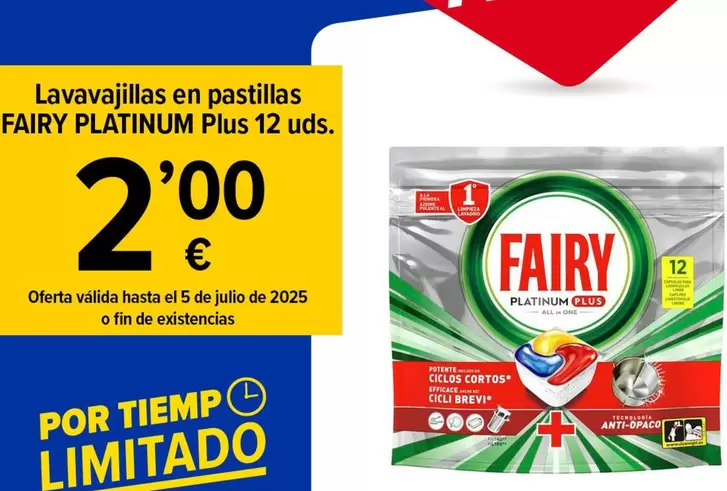 Fairy - Lavavajillas En Pastillas Platinum