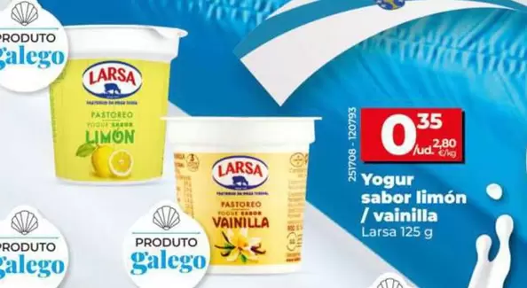 Larsa - Yogur Sabor Limon / Vainilla 