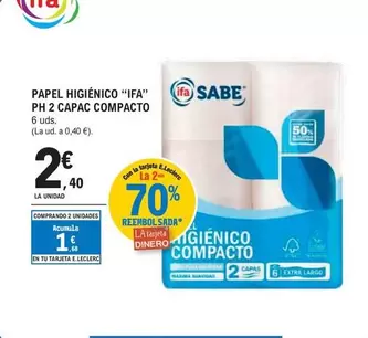 ifa sabe - papel higienico PH 2 capac compacto