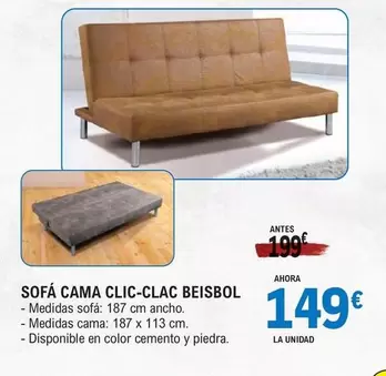 Sofá Cama Clic-clac Beisbol