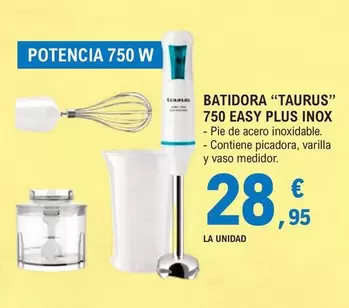 Taurus - Batidora 750 Easy Plus Inox