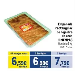 Empanada Rectangular De Hojaldre De Atun