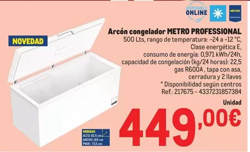 Metro Professional - Arcón Congelador