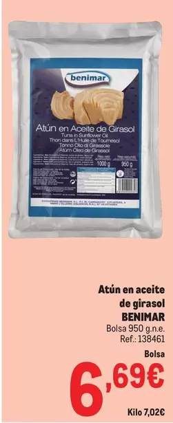 Benimar - Atún En Aceite De Girasol