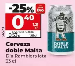 Dia Ramblers - Cerveza Doble Malta  