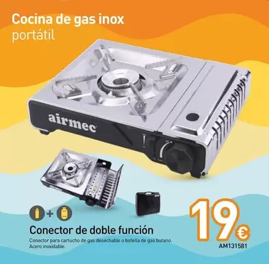Airmec - Cocina De Gas Inox Portátil 