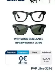 Wayfarer  Transparente Y Verde