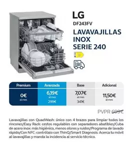 LG - Lavavajillas Inox