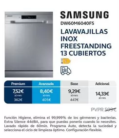 Samsung - Lavavajillas Inox Freestanding 13 Cubiertos