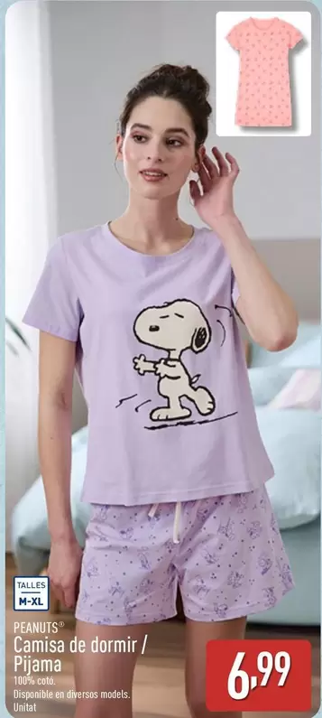 Peanuts - Camisa De Dormir/ Pijama
